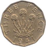 1941 THREEPENCE ( UNC ) 26 - Threepence - Cambridgeshire Coins