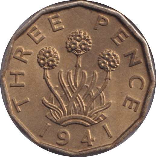 1941 THREEPENCE ( UNC ) 2 - Threepence - Cambridgeshire Coins