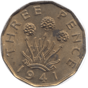 1941 THREEPENCE ( UNC ) 2 - Threepence - Cambridgeshire Coins
