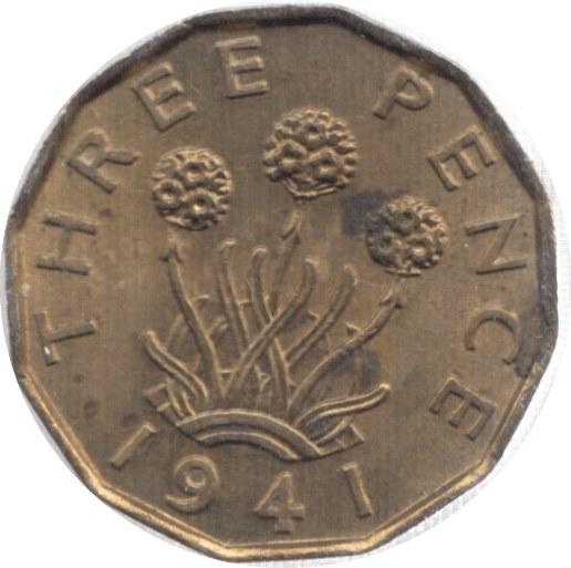 1941 THREEPENCE ( UNC ) 2 - Threepence - Cambridgeshire Coins