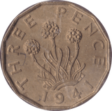 1941 THREEPENCE ( UNC ) BRASS - Threepence - Cambridgeshire Coins