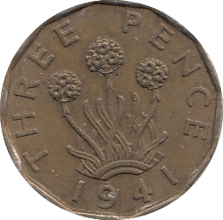 1941 THREEPENCE ( VF ) - Threepence - Cambridgeshire Coins
