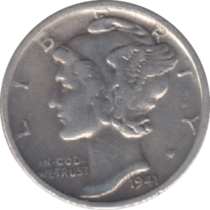 1941 USA DIME - WORLD COINS - Cambridgeshire Coins
