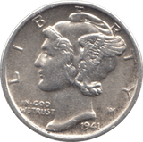1941 USA SILVER DIME DENVER MINT - SILVER WORLD COINS - Cambridgeshire Coins