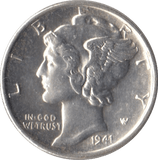 1941 USA SILVER DIME SAN FRANCISCO MINT - SILVER WORLD COINS - Cambridgeshire Coins
