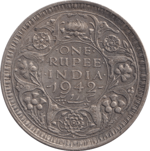 1942 1 RUPEE INDIA - WORLD COINS - Cambridgeshire Coins