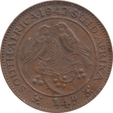 1942 1/4 PENNY SOUTH AFRICA - WORLD COINS - Cambridgeshire Coins