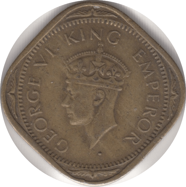 1942 2 ANNAS INDIA - WORLD COINS - Cambridgeshire Coins