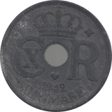 1942 25 ORE DENMARK - WORLD COINS - Cambridgeshire Coins