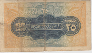 1942 25 PIASTRES NATIONAL BANK OF EGYPT EGYPT BANKNOTE REF 169 - World Banknotes - Cambridgeshire Coins