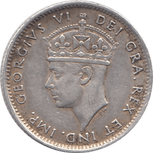 1942 .925 SILVER 10 CENTS GEORGE VI NEWFOUNDLAND REF H59 - SILVER WORLD COINS - Cambridgeshire Coins