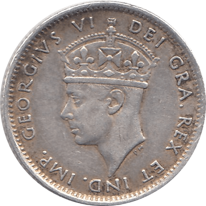 1942 .925 SILVER 10 CENTS GEORGE VI NEWFOUNDLAND REF H59 - SILVER WORLD COINS - Cambridgeshire Coins