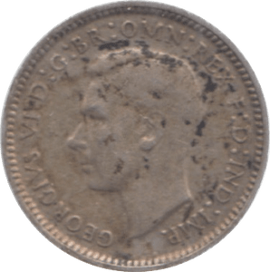 1942 AUSTRALIA SILVER THREEPENCE - SILVER WORLD COINS - Cambridgeshire Coins