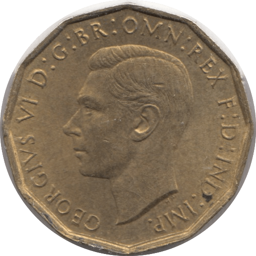 1942 BRASS THREEPENCE ( BU ) 3 - Threepence - Cambridgeshire Coins