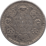 1942 EAST INDIA COMPANY QUARTER RUPEE - WORLD SILVER COINS - Cambridgeshire Coins