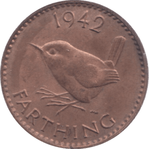 1942 FARTHING ( UNC ) 5 - Farthing - Cambridgeshire Coins