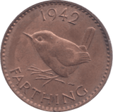 1942 FARTHING ( UNC ) 5 - Farthing - Cambridgeshire Coins
