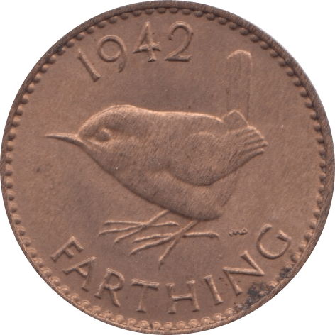 1942 FARTHING ( UNC ) B - Farthing - Cambridgeshire Coins