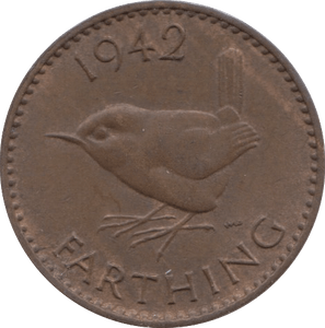 1942 FARTHING ( UNC) - Farthing - Cambridgeshire Coins