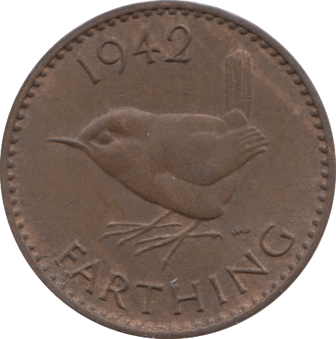 1942 FARTHING ( UNC) - Farthing - Cambridgeshire Coins