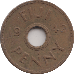 1942 FIJI PENNY - WORLD COINS - Cambridgeshire Coins