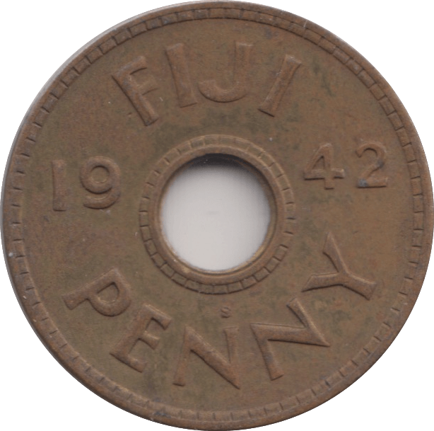 1942 FIJI PENNY - WORLD COINS - Cambridgeshire Coins