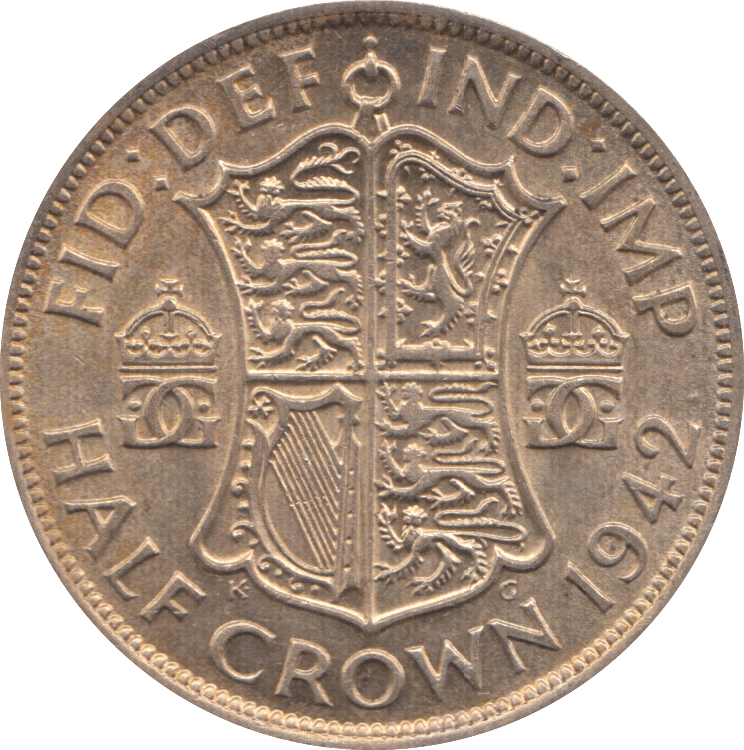 1942 HALFCROWN ( EF ) 4 - HALFCROWN - Cambridgeshire Coins