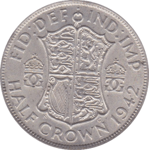 1942 HALFCROWN ( EF ) - Halfcrown - Cambridgeshire Coins