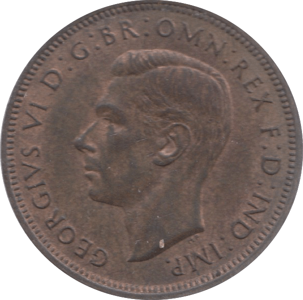 1942 HALFPENNY ( UNC ) 18 - Halfpenny - Cambridgeshire Coins