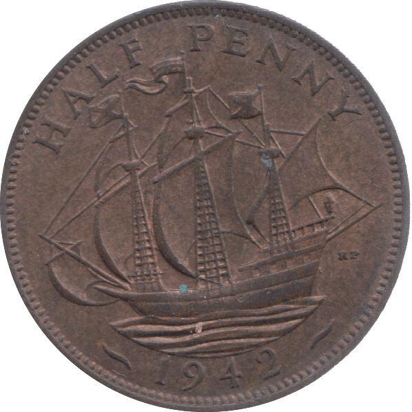 1942 HALFPENNY ( UNC ) 18 - Halfpenny - Cambridgeshire Coins