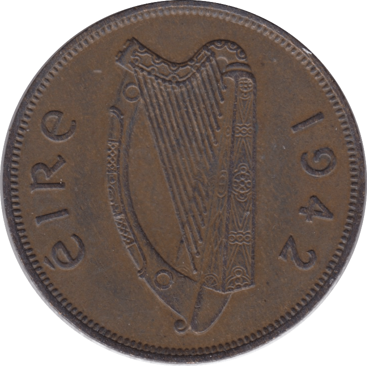 1942 IRELAND ONE PENNY - WORLD COINS - Cambridgeshire Coins
