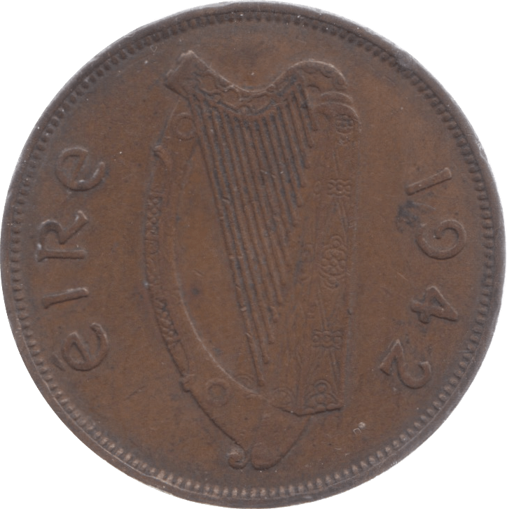 1942 IRELAND ONE PENNY - WORLD COINS - Cambridgeshire Coins