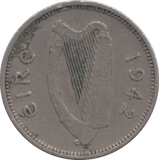 1942 IRELAND THREEPENCE - WORLD COINS - Cambridgeshire Coins
