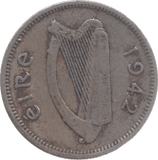 1942 IRELAND THREEPENCE - WORLD COINS - Cambridgeshire Coins