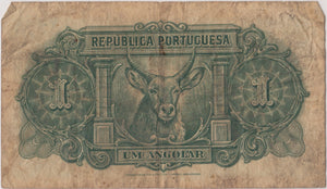 1942 ONE ANGOLAR PORTUGAL BANKNOTE REF 1580 - World Banknotes - Cambridgeshire Coins