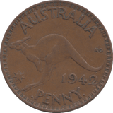 1942 ONE PENNY AUSTRALIA - WORLD COINS - Cambridgeshire Coins