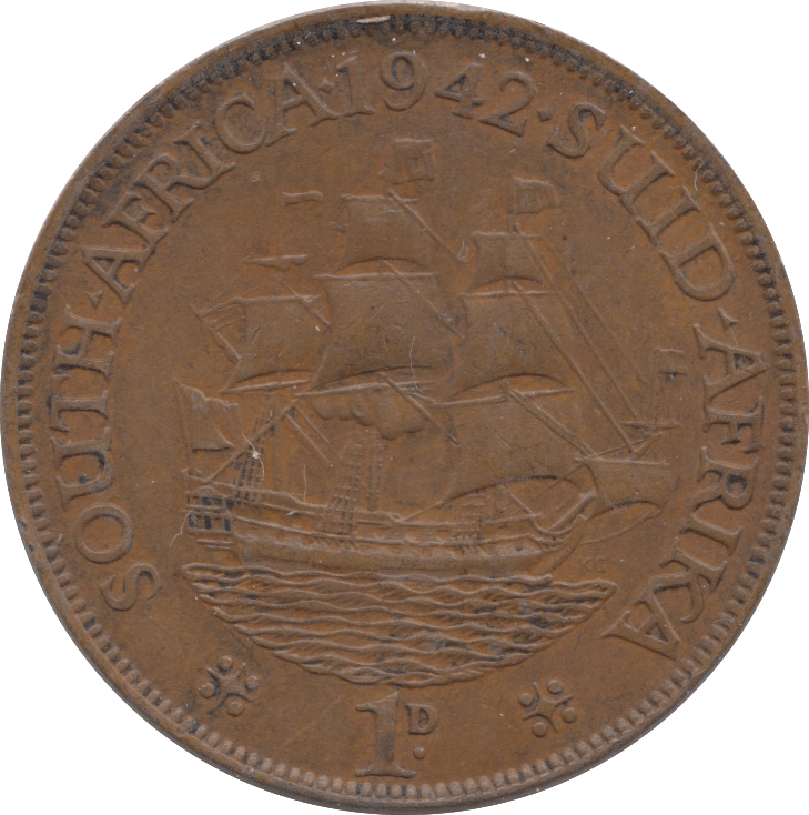 1942 PENNY SOUTH AFRICA - WORLD COINS - Cambridgeshire Coins