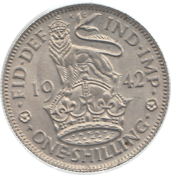 1942 SHILLING ( AUNC ) 3 ENGLISH - Shilling - Cambridgeshire Coins