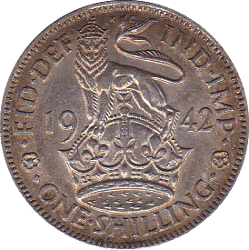 1942 SHILLING ( AUNC ) - Shilling - Cambridgeshire Coins