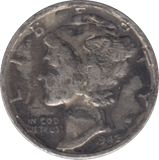 1942 SILVER 1 DIME USA - SILVER WORLD COINS - Cambridgeshire Coins