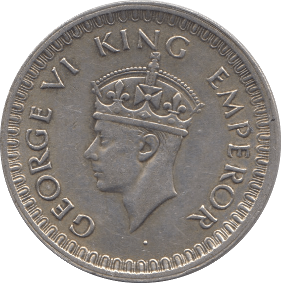 1942 SILVER 1/2 RUPEE INDIA - SILVER WORLD COINS - Cambridgeshire Coins