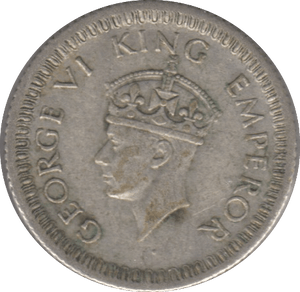 1942 SILVER 1/4 RUPEE INDIA - SILVER WORLD COINS - Cambridgeshire Coins