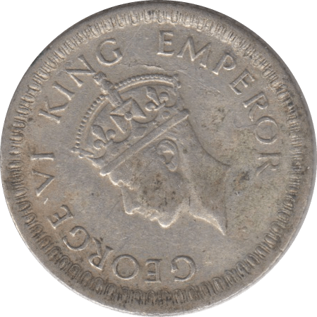 1942 SILVER 1/4 RUPEE INDIA - WORLD SILVER COINS - Cambridgeshire Coins