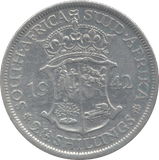 1942 SILVER 2 1/2 SHILLINGS SOUTH AFRICA - WORLD SILVER COINS - Cambridgeshire Coins