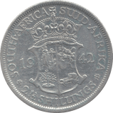 1942 SILVER 2 1/2 SHILLINGS SOUTH AFRICA - WORLD SILVER COINS - Cambridgeshire Coins