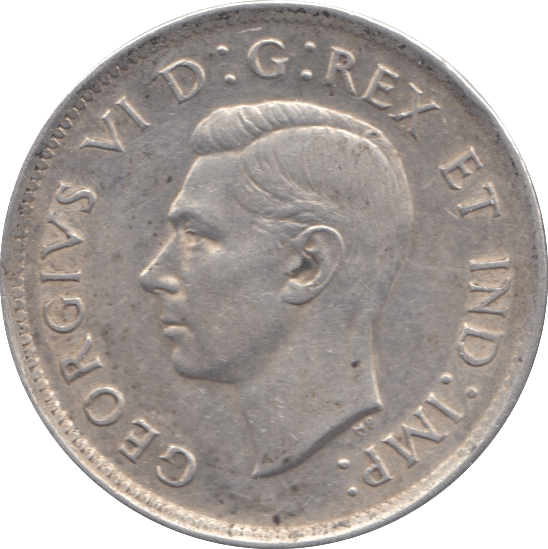 1942 SILVER 25 CENTS CANADA - SILVER WORLD COINS - Cambridgeshire Coins
