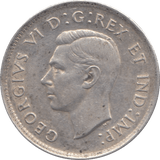 1942 SILVER 25 CENTS CANADA - SILVER WORLD COINS - Cambridgeshire Coins