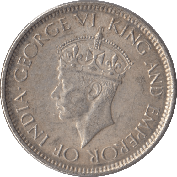 1942 SILVER 50 CENTS CEYLON - SILVER WORLD COINS - Cambridgeshire Coins