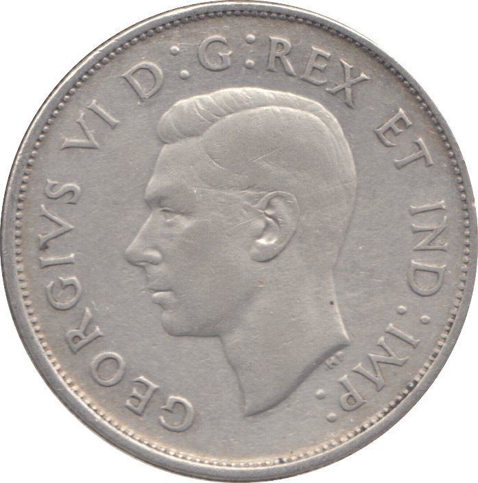 1942 SILVER FIFTY CENTS CANADA - SILVER WORLD COINS - Cambridgeshire Coins