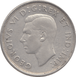1942 SILVER FIFTY CENTS CANADA - SILVER WORLD COINS - Cambridgeshire Coins